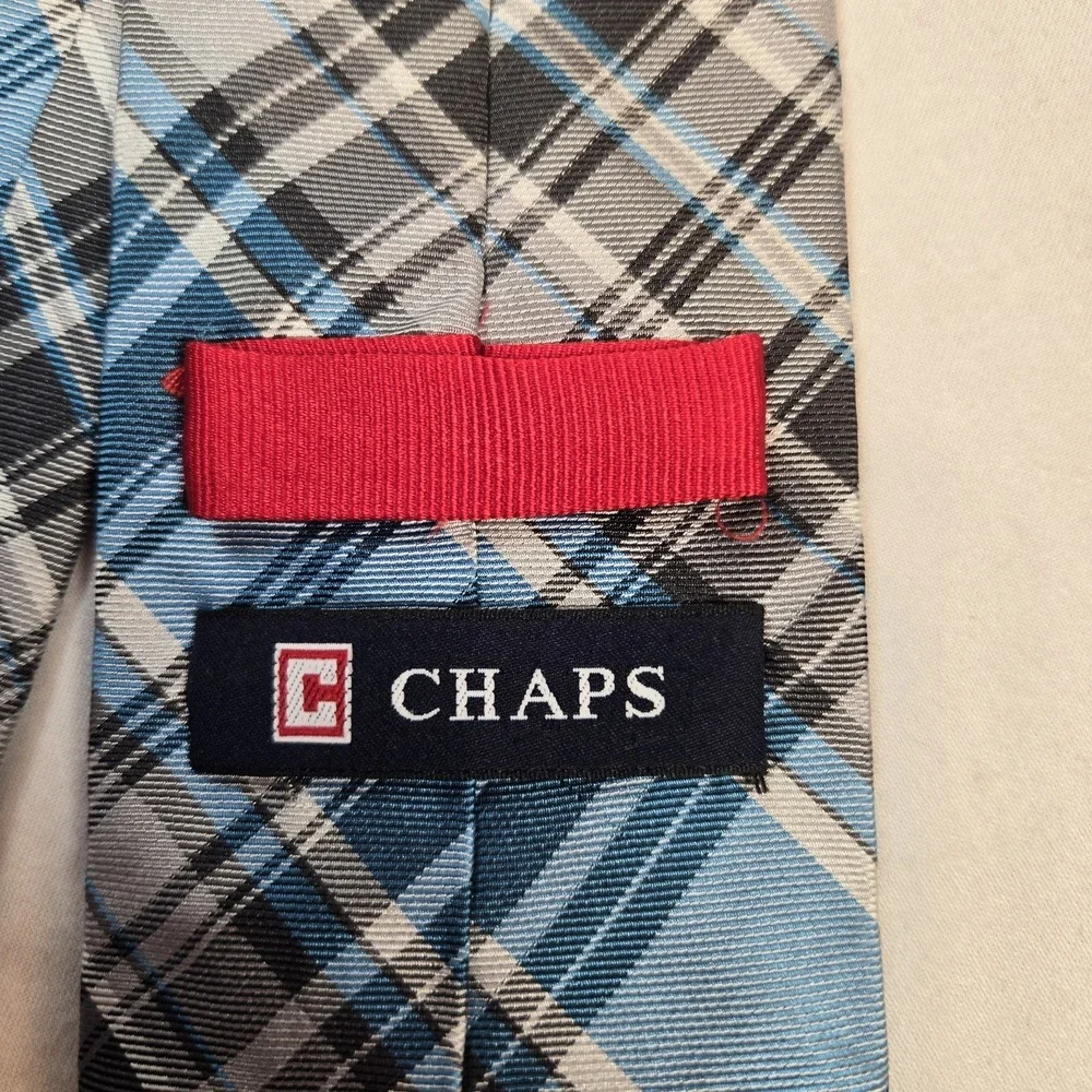Ralph Lauren CHAPS -‎ Men's Navy, Blue & Turquoise Plaid Neck Tie
